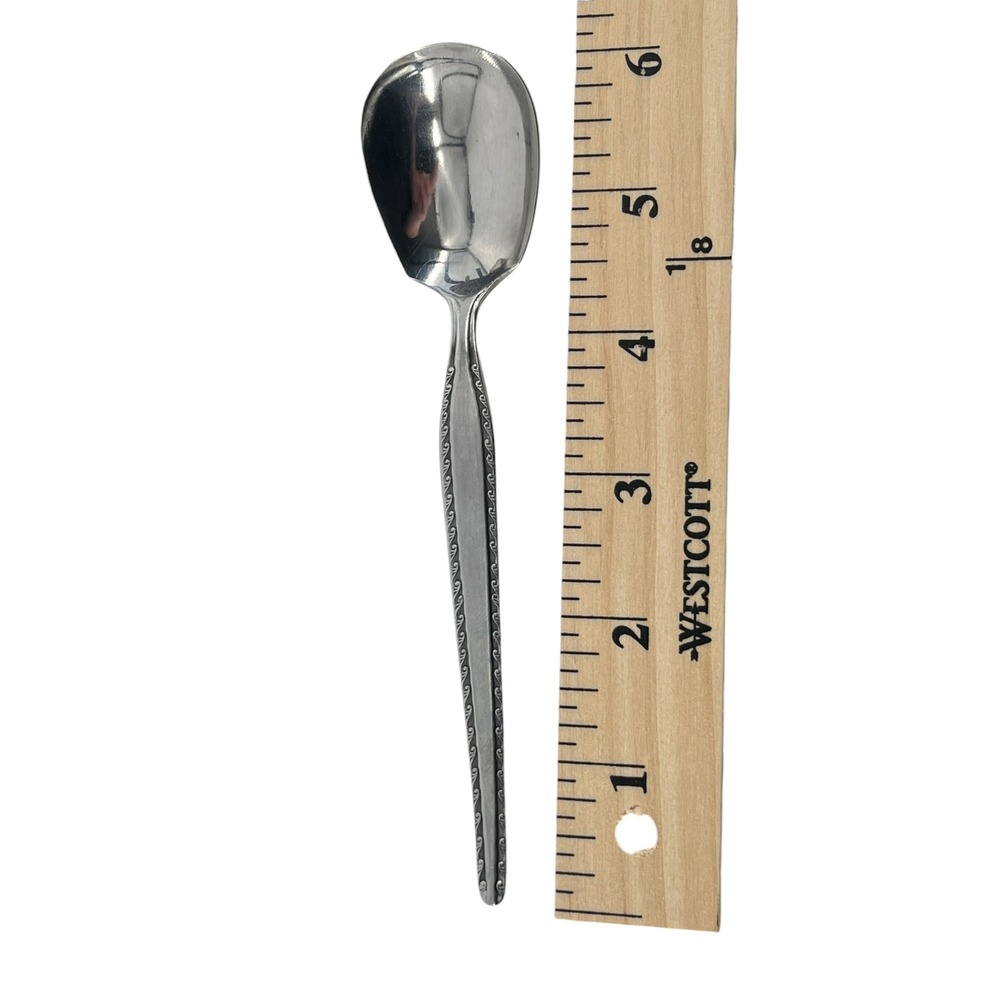 National Stainless Granada Sugar Spoon Shell Stainless Steel Japan Vintage